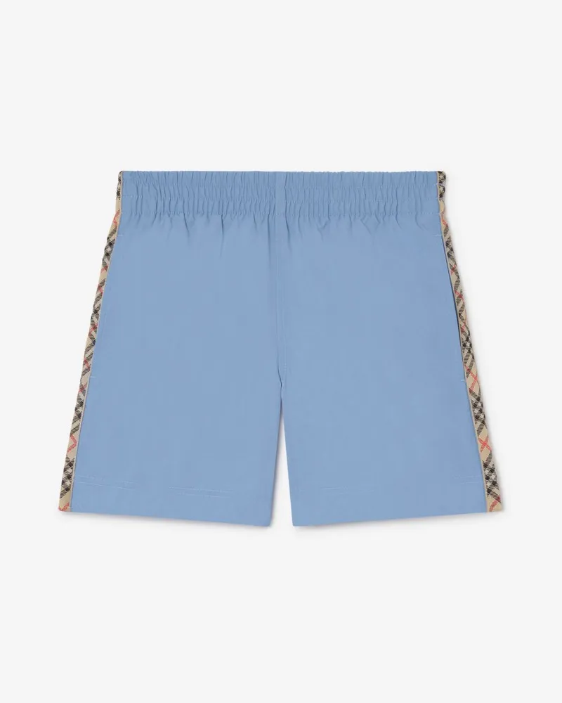 Burberry Schwimmshorts mit Check-Besatz , Size Cornflower-blau