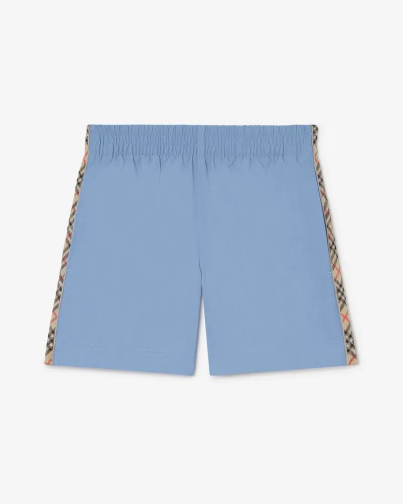 Burberry Schwimmshorts mit Check-Besatz , Size Cornflower-blau