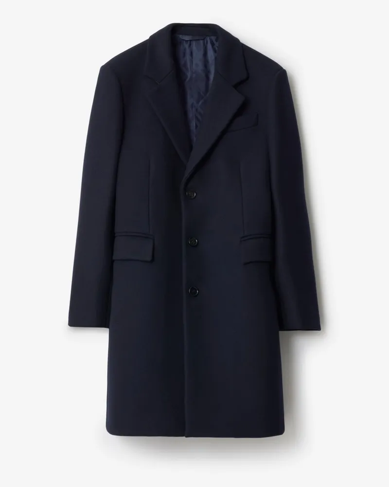 Burberry Eleganter Wollmantel Marineblau