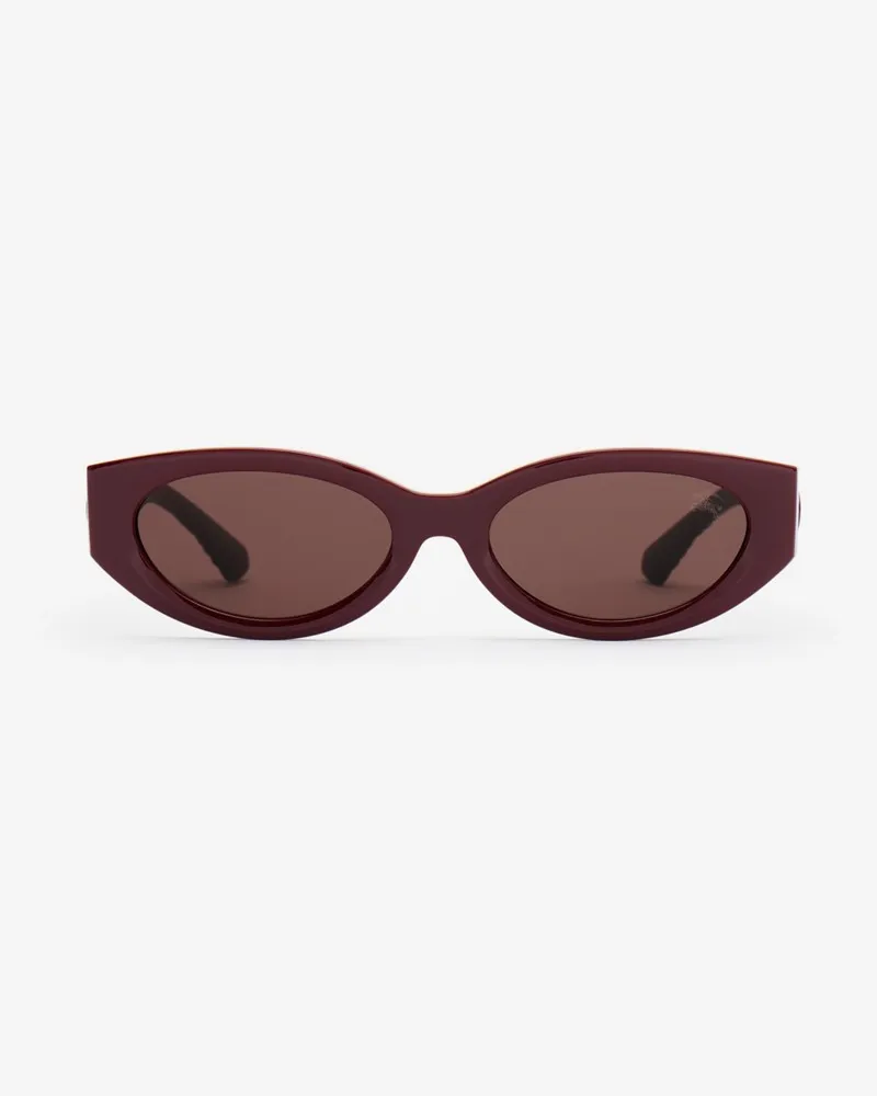 Burberry Sonnenbrille mit ovaler Fassung und Knight Stamp Dark