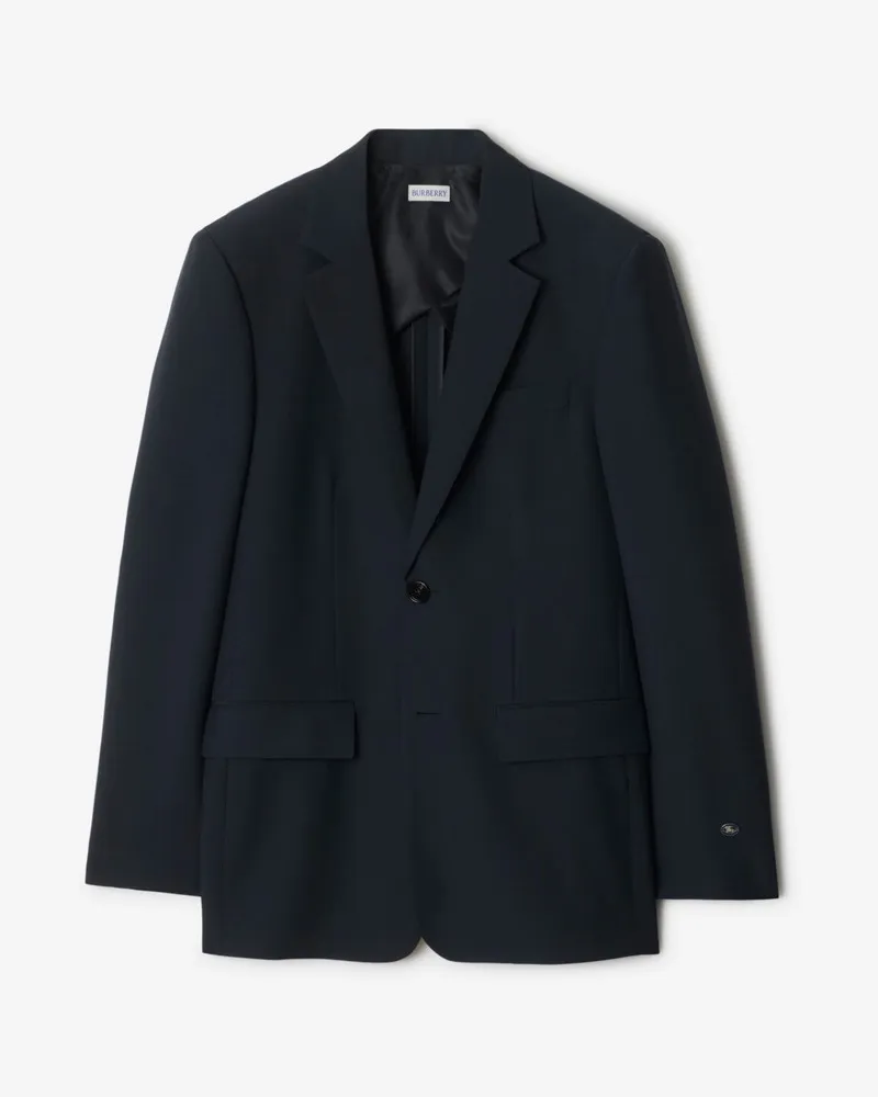 Burberry Jackett aus Wolle und Mohair Marineblau