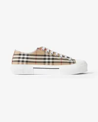 Burberry Baumwollsneaker in Check Vintage-beige