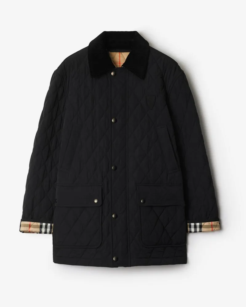 Burberry Country-Steppjacke aus Nylon Schwarz