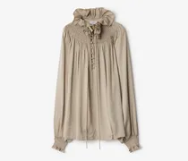 Seidenbluse mit geometrischem Muster