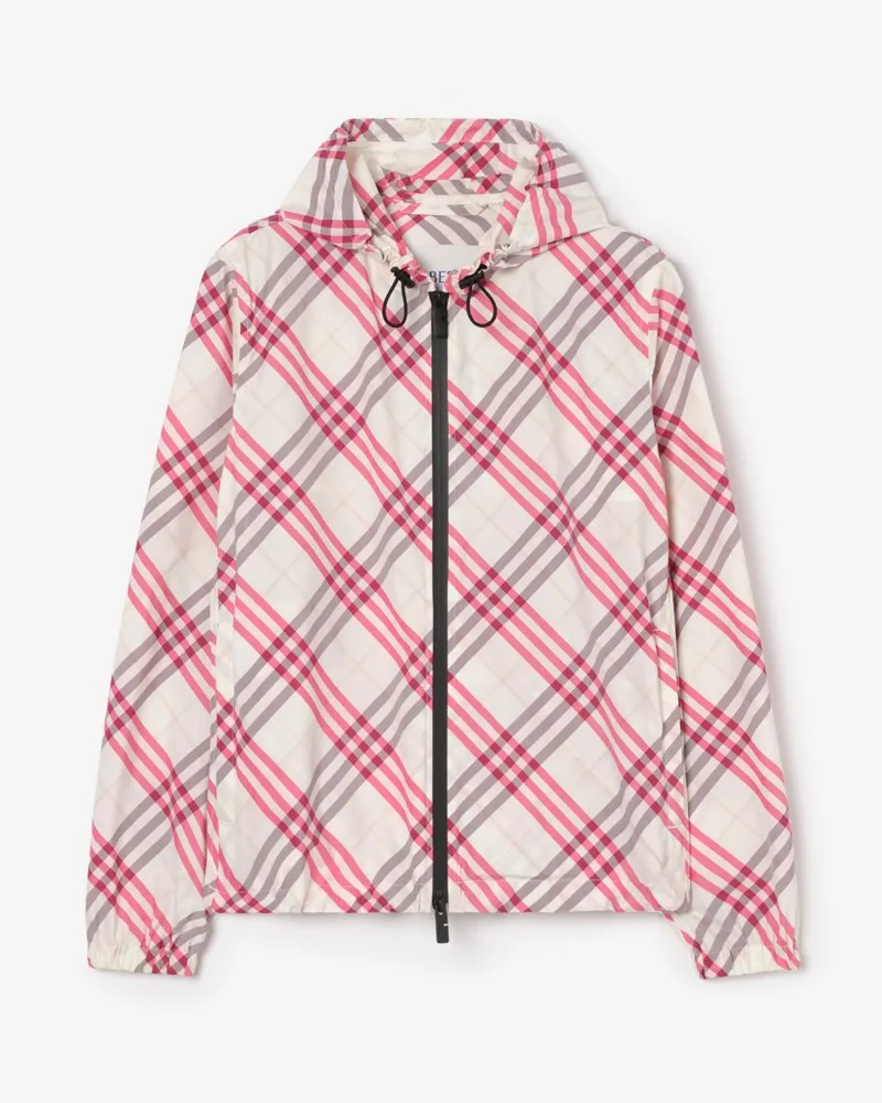 Burberry Kapuzenjacke „Salcombe“ in Check Aubergine