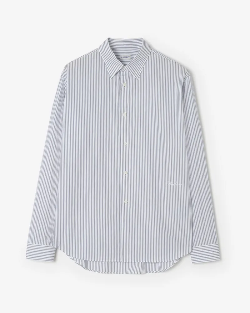 Burberry Legeres Baumwollhemd mit Streifenmuster Rain
