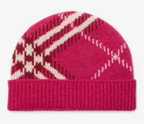 Kaschmirmisch-Beanie in Check