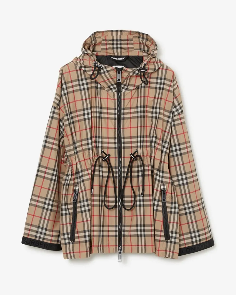 Burberry Leichte Jacke in Check Vintage-beige