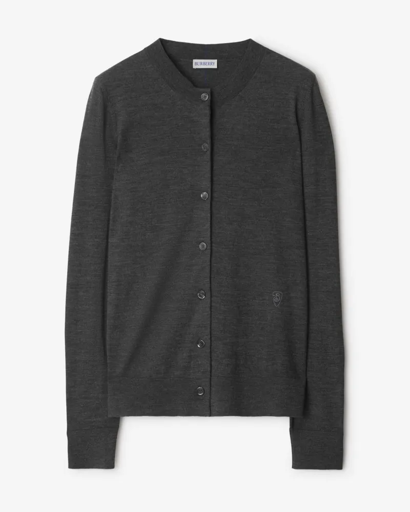 Burberry Wollcardigan Mittelgrau