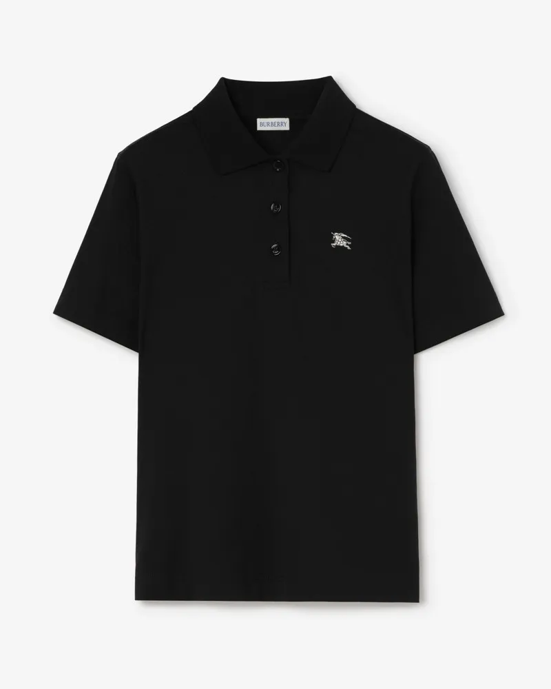 Burberry Baumwoll-T-Shirt mit Knight aus Kristallen Black