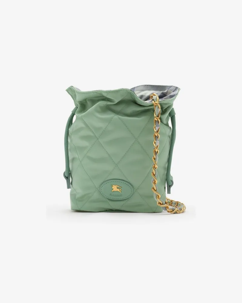 Burberry Wendbarer Beutel „Horseshoe“ mit Kette Seafoam-grün