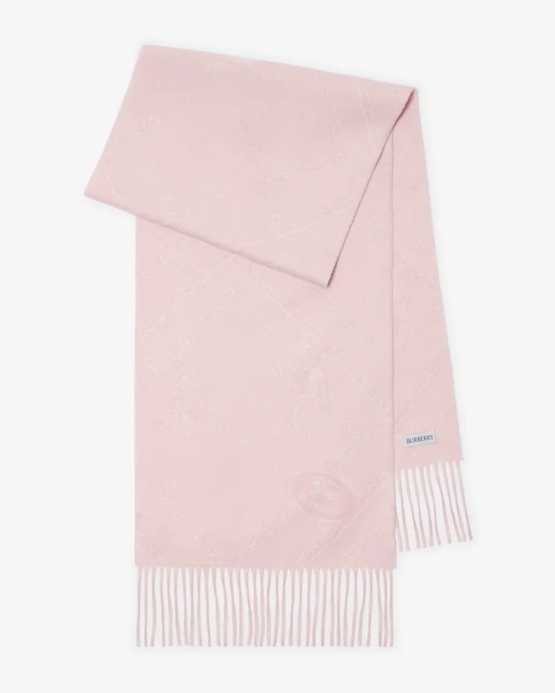Burberry Breiter Woll-Seiden-Schal in Check mit Wendeseite Pale