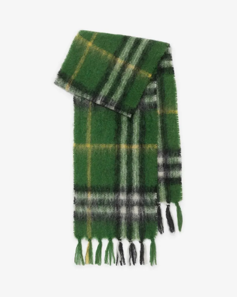 Burberry Mohair-Wollschal in Check Leaf