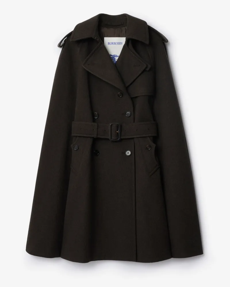 Burberry Trench-Cape „Belmont“ aus Kaschmir Meliertes