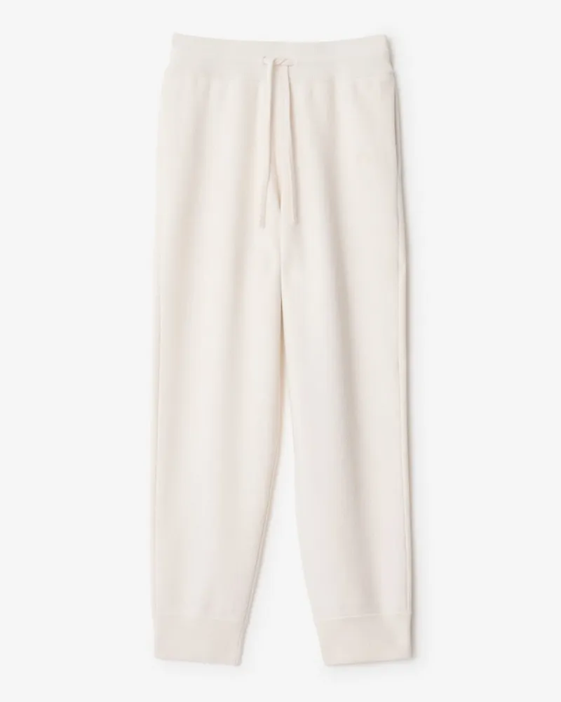 Burberry Kaschmirmisch-Trainingshose Chalk-weiß