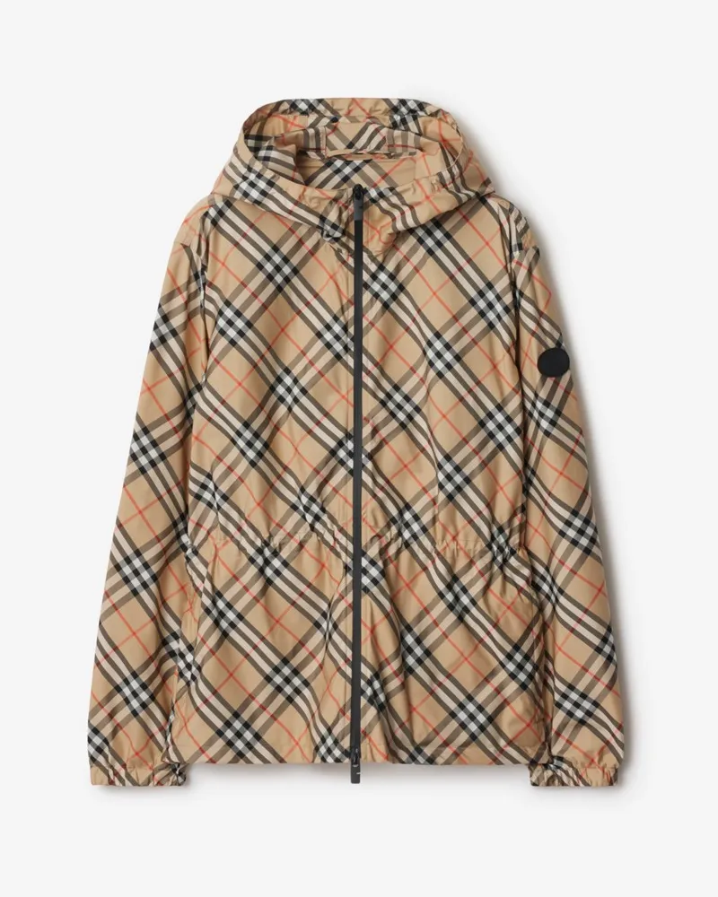 Burberry Kapuzenjacke „Whitestable“ in Check Sand