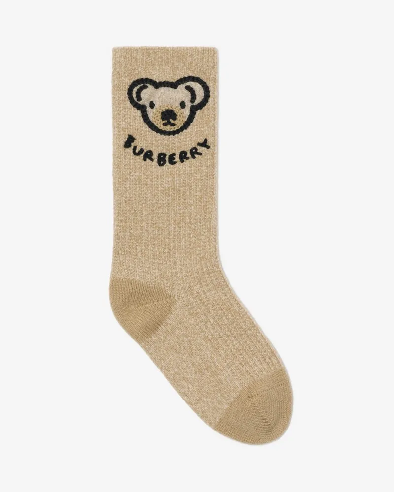 Burberry Wollmischsocken mit Thomas Teddybär Helles