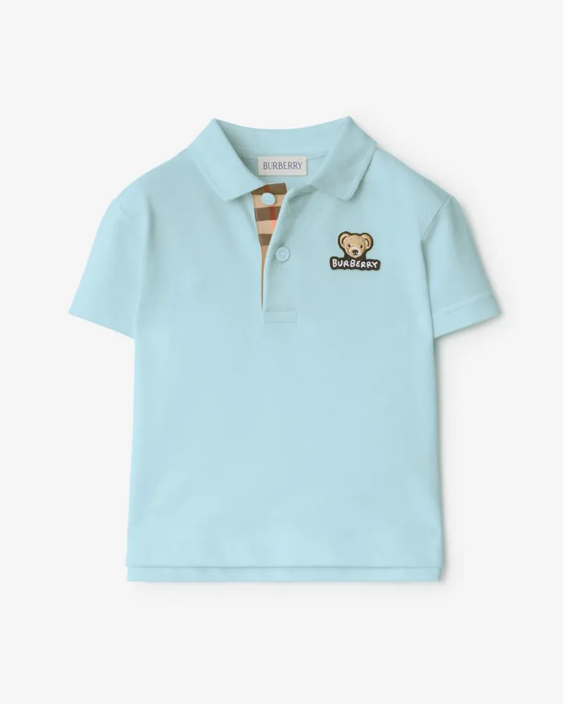 Burberry Baumwoll-Poloshirt Wolkenblau