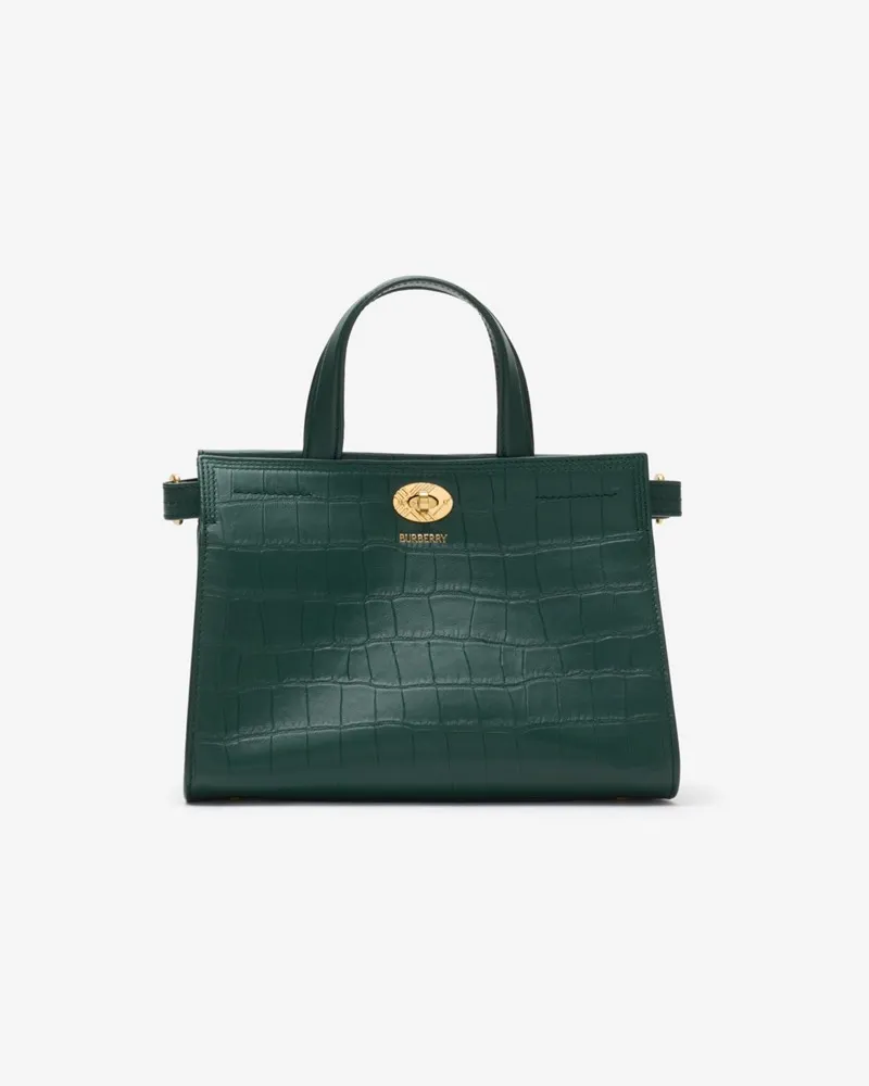 Burberry Henkeltasche „Cotswolds“ im Kleinformat Ivy-grün