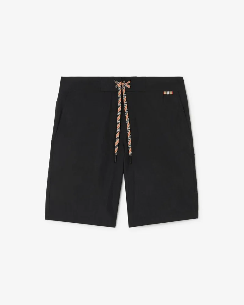 Burberry Nylon-Schwimmshorts Schwarz