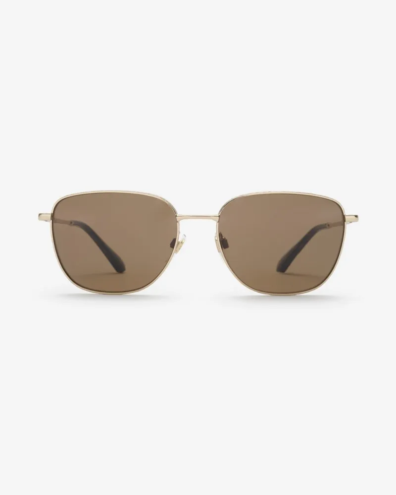 Burberry Sonnenbrille mit eckiger Fassung aus Metall in Check Helles