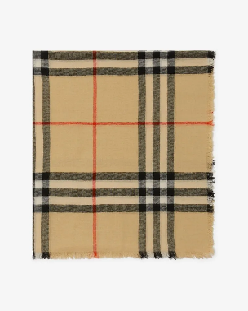 Burberry Wollschal in Check Sand