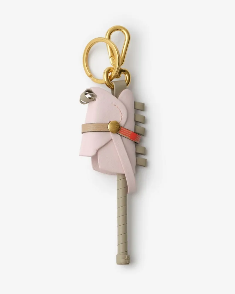 Burberry Steckenpferd-Anhänger aus Leder Cameo-rosa