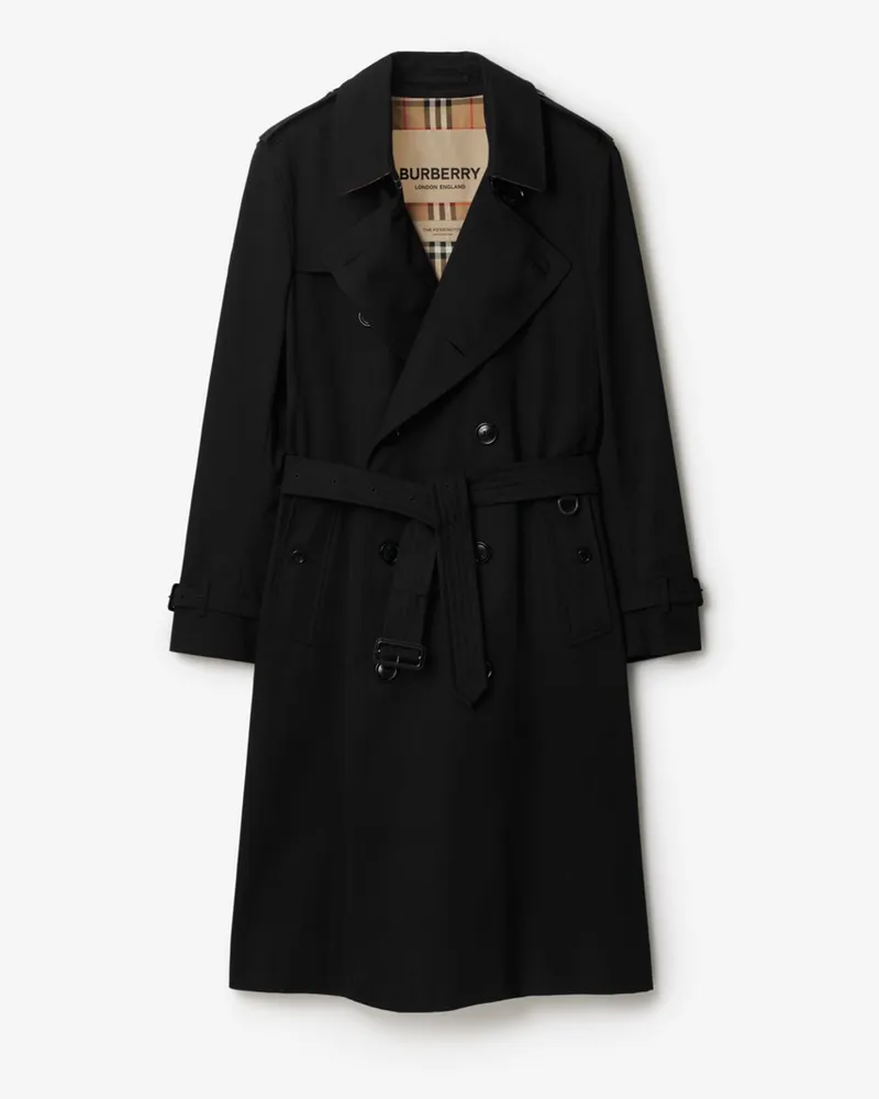 Burberry Langer Heritage-Trenchcoat „Kensington Schwarz