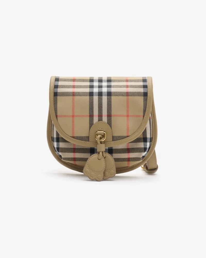 Burberry Crossbody-Tasche in Check Sand-beige