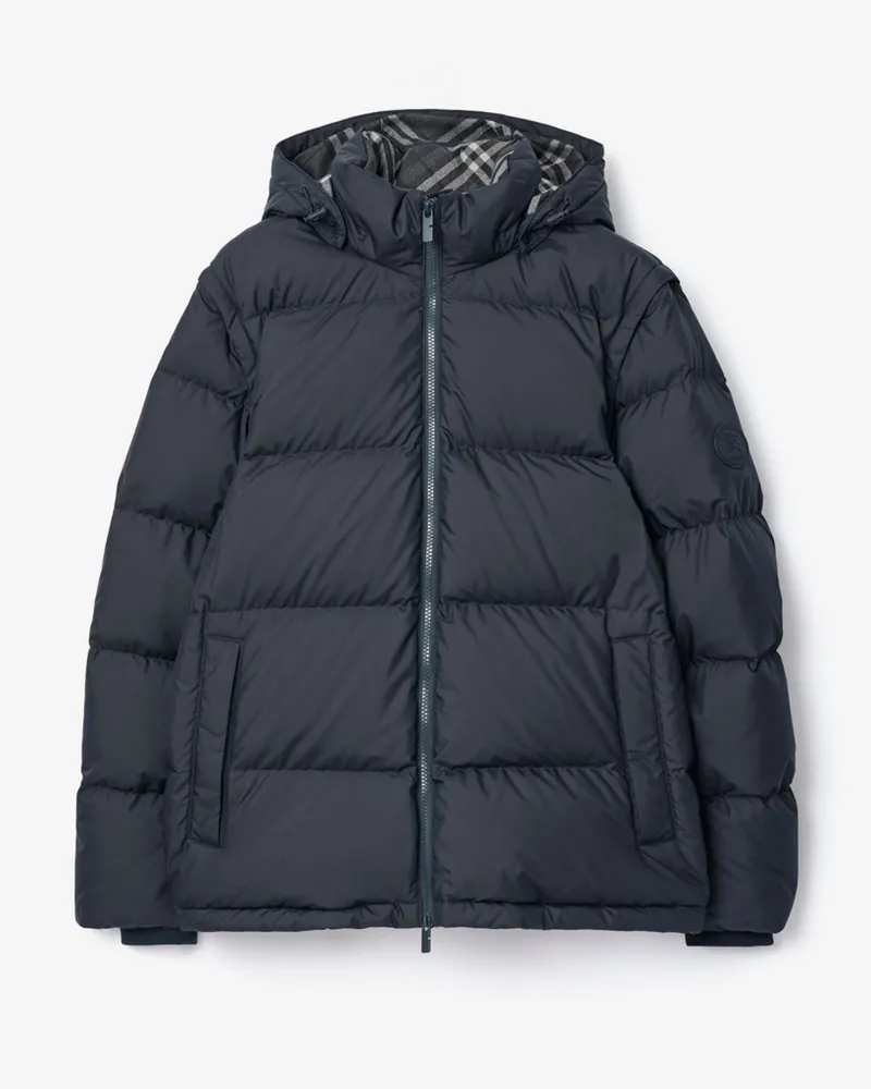 Burberry Wattierte Jacke „Bideford“ mit abnehmbaren Ärmeln Marineblau
