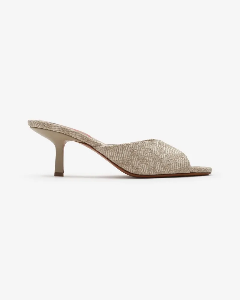 Burberry Sandalen „Mews“ in Check mit niedrigem Absatz , Size Beige