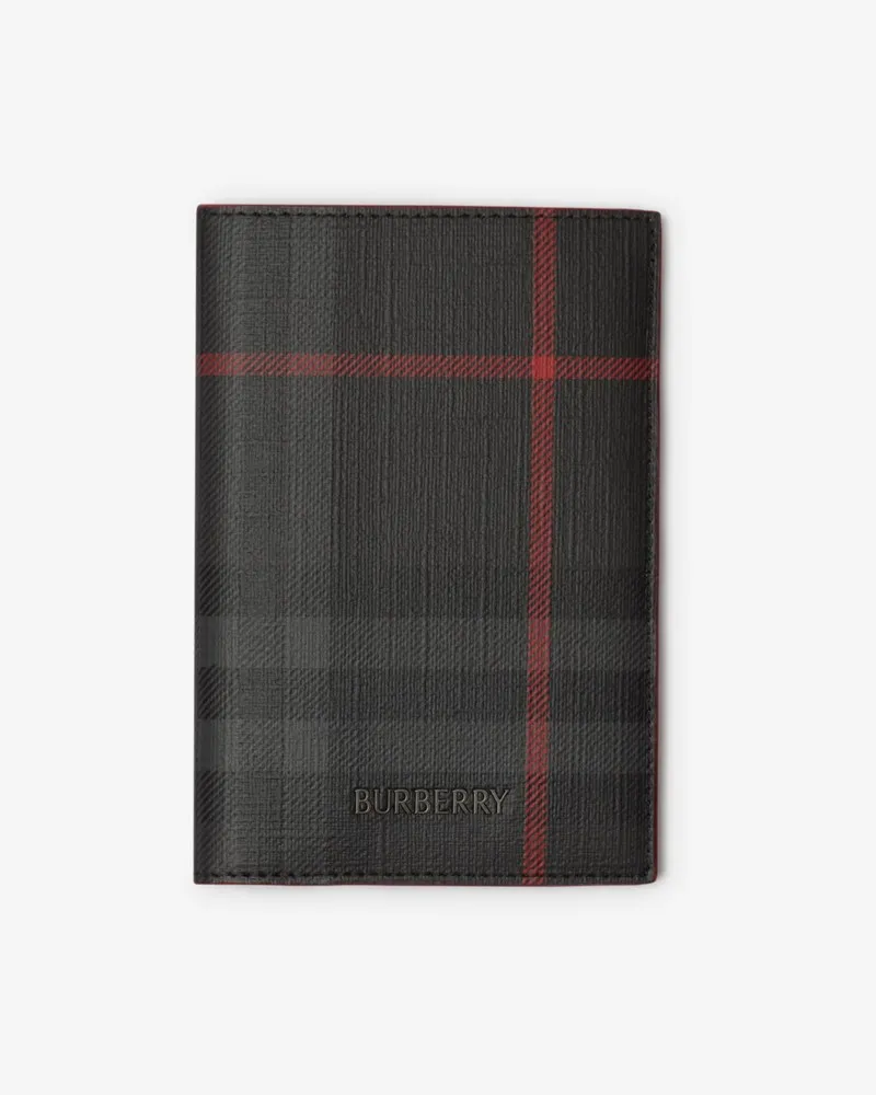 Burberry Passetui „City“ in Check Iron-grau