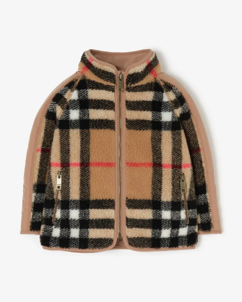 Burberry Fleece-Jacke in Check , Size Archive