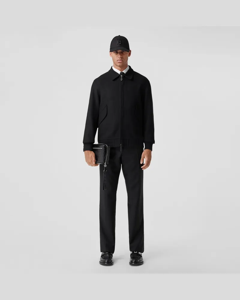 Burberry Elegante Hose aus Wolle und Mohair in klassischer Passform Schwarz