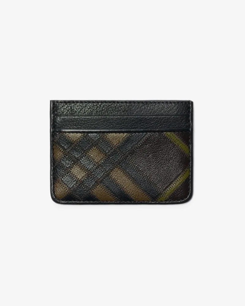 Burberry Kartenetui in Intarsien-Check Peat-braun