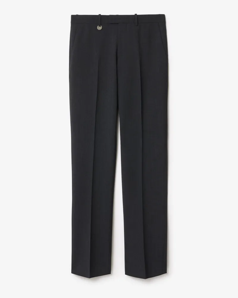 Burberry Elegante Wollmisch-Hose Midnight-grau