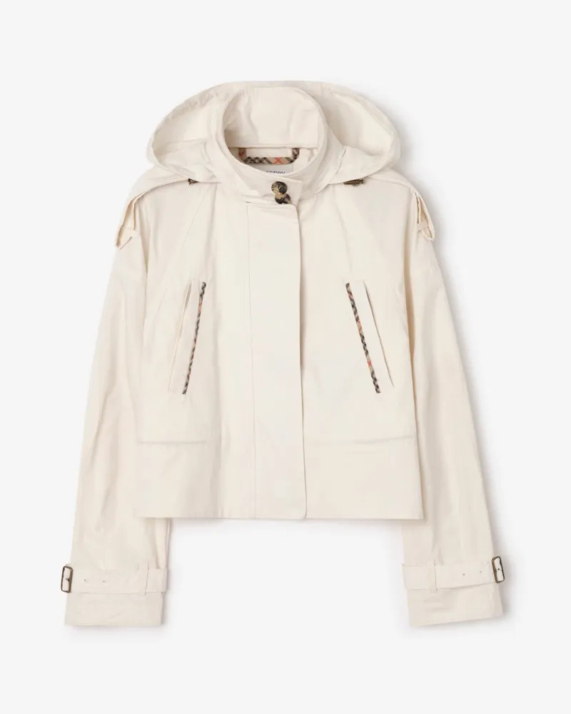 Burberry Leichte Cropped-Baumwolljacke „Ladymoor“ , Size Seashell-weiß