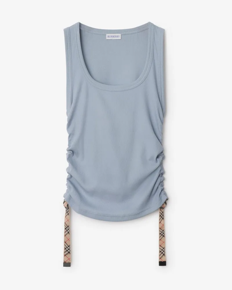 Burberry Festival-Tanktop aus einer Baumwollmischung Blue