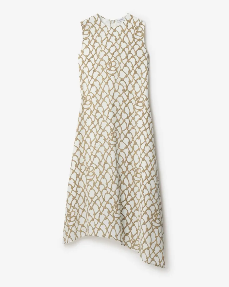 Burberry Seidenkleid mit Knotenmuster Thatch