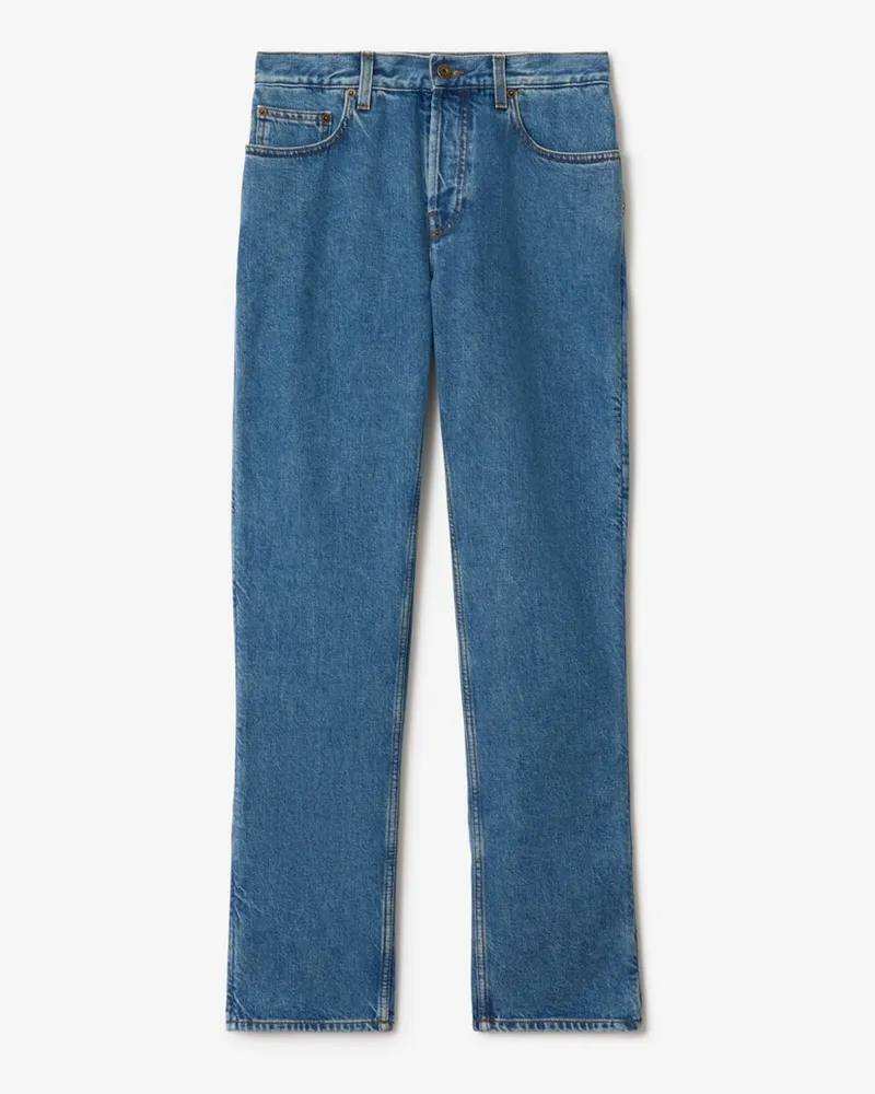 Burberry Gerade Jeans mit mittlerer Leibhöhe Mittelblau