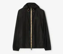 Checker-tape Nylon Hooded Jacket , Size