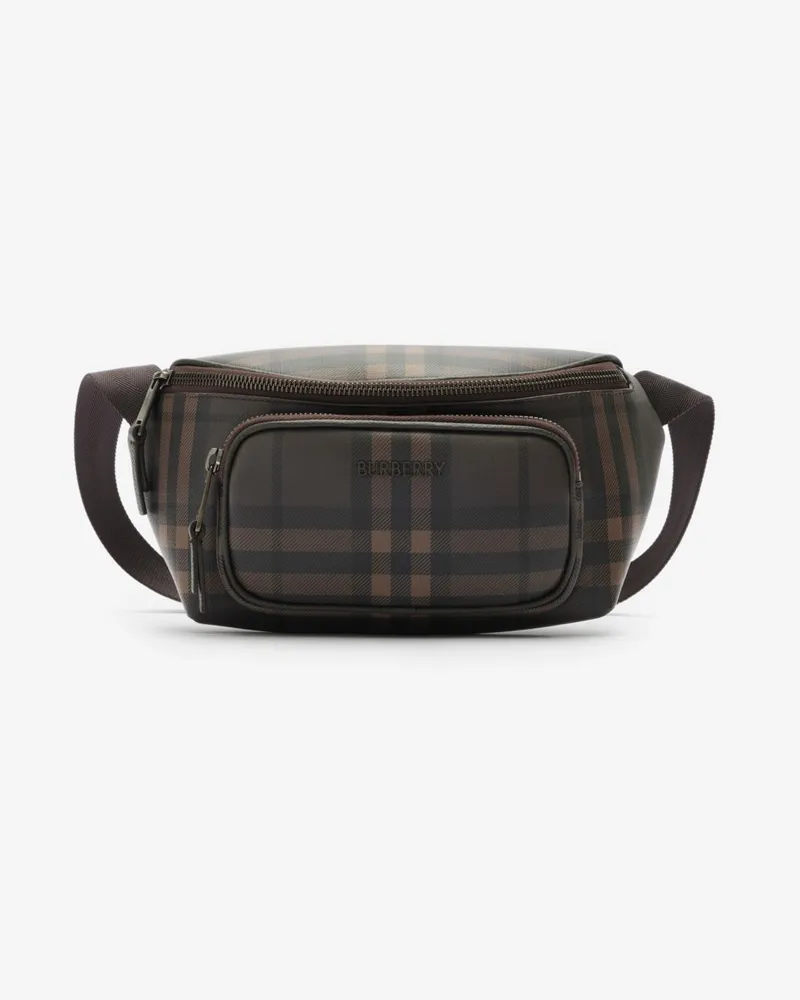 Burberry Bauchtasche „City“ in Check Dunkelbraun