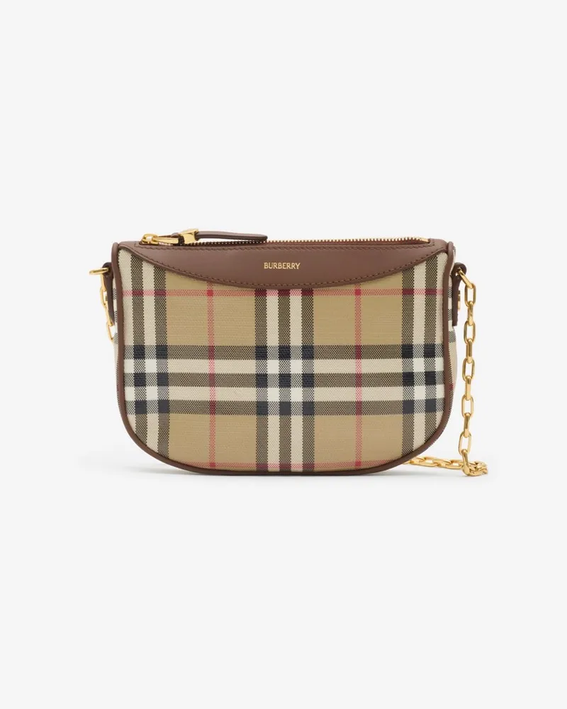 Burberry Tasche im Kleinformat in Check mit Kettenriemen Archive