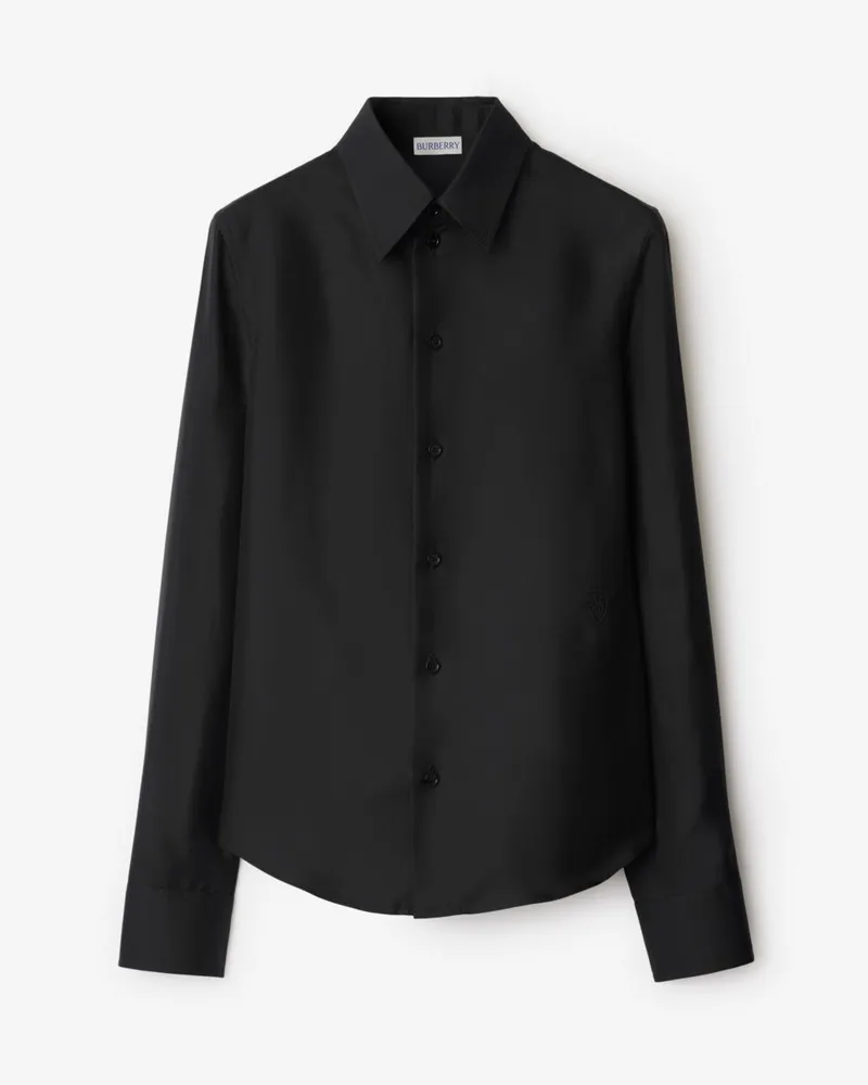 Burberry Seidenhemd Schwarz