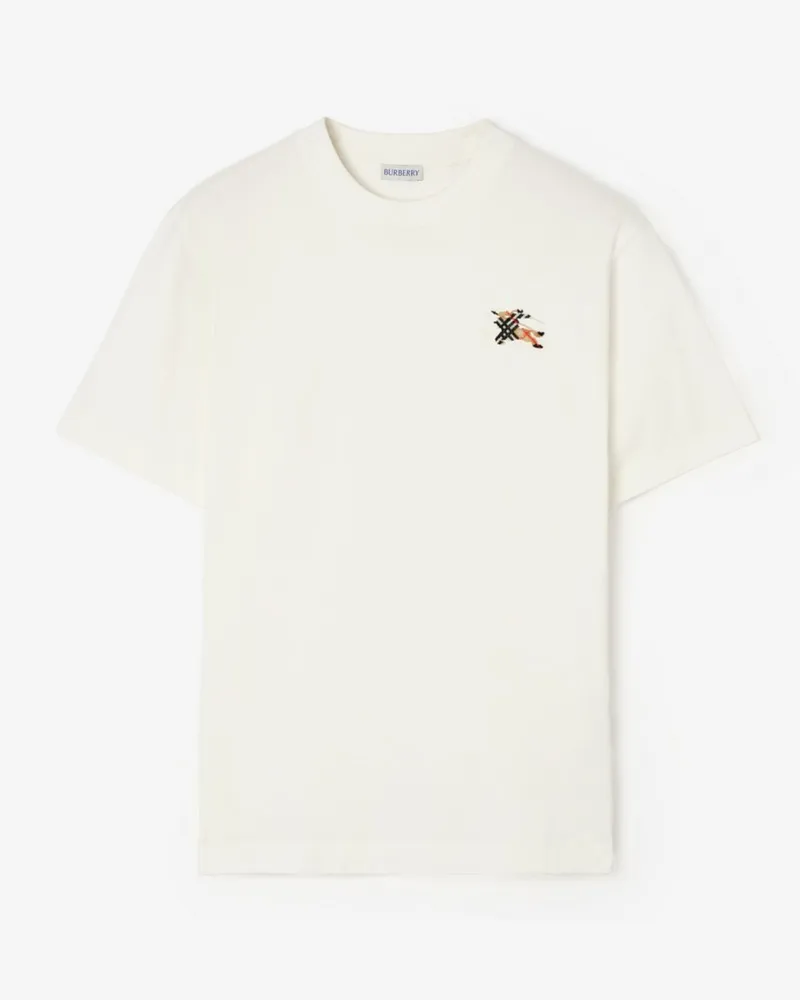Burberry Baumwoll-T-Shirt mit Knight Chalk