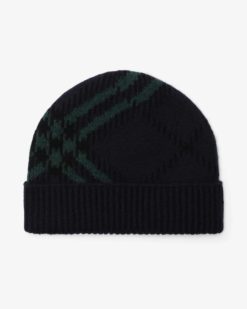 Burberry Kaschmirmisch-Beanie in Check Black