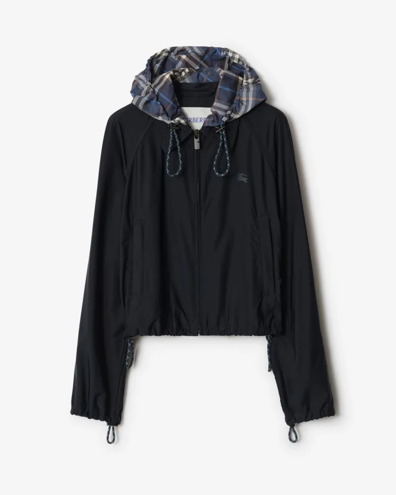 Burberry Cropped-Kapuzenjacke „Newcott“ , Size Silhouette-blau