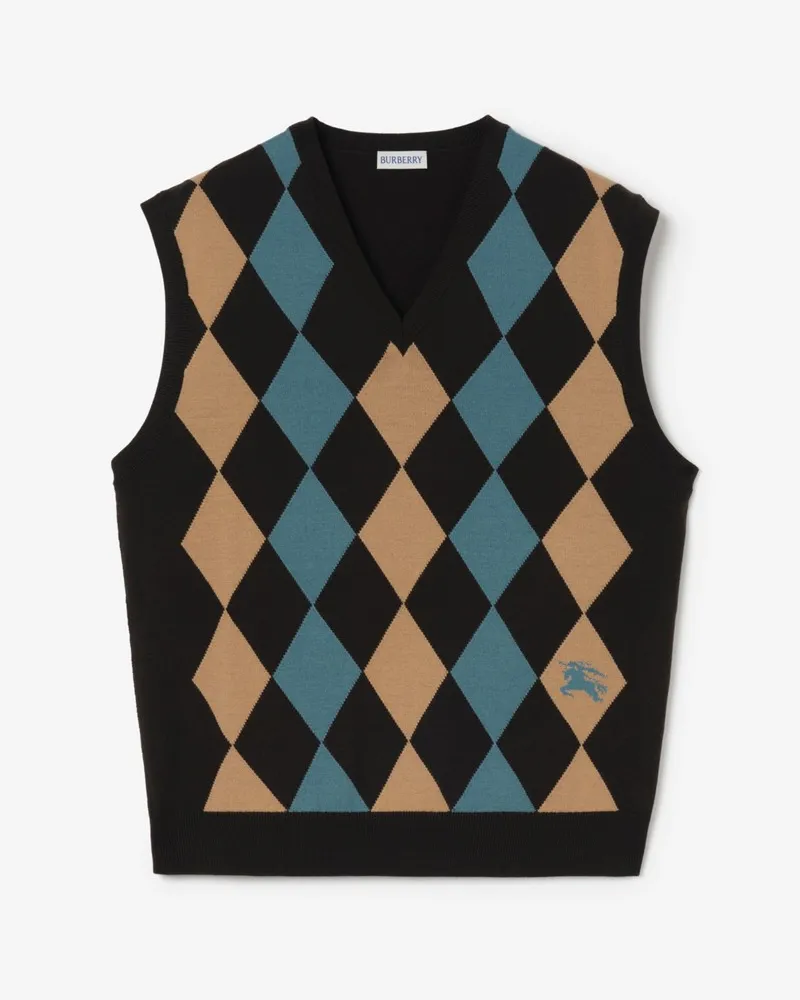 Burberry Wollpullunder im Argyle-Design Charred