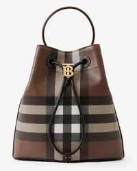 Burberry Kleine TB Bucket Bag Dunkles