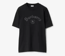 Baumwoll-T-Shirt mit Gothic-Logo